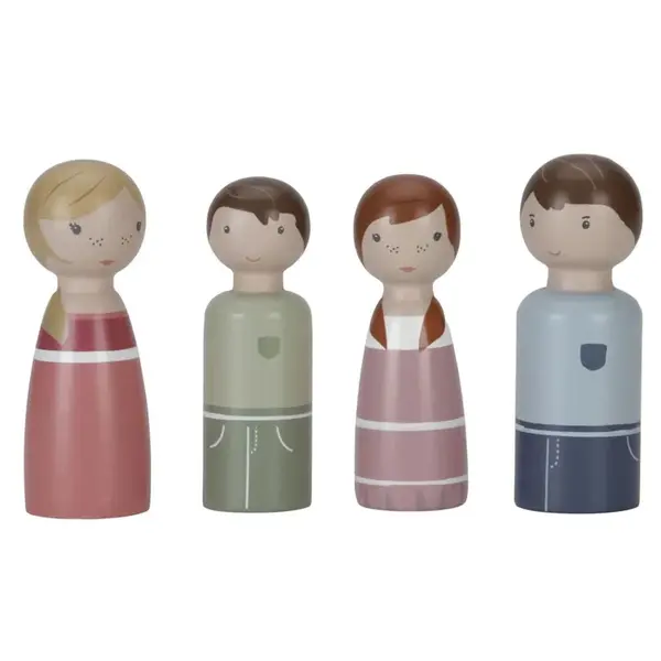Sada drevených bábik Family Rosa