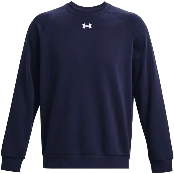 Under Armour RIVAL FLEECE CREW Pánska mikina, tmavo modrá, veľkosť