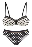 LASCANA Bikiny  tmavožltá / čierna / biela