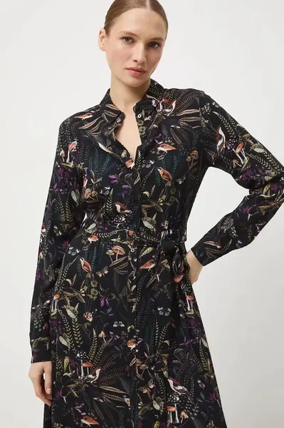 Šaty Medicine černá barva, midi