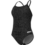 Arena SNAKESKIN SWIMSUIT LIGHTDROP BACK Dámske plavky, čierna, veľkosť