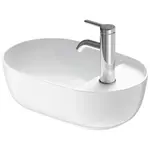 Duravit Luv - Umývadielko na dosku, 42x27 cm, bez prepadu, s otvorom na batériu, WonderGliss, biela/matná biela 03814226001