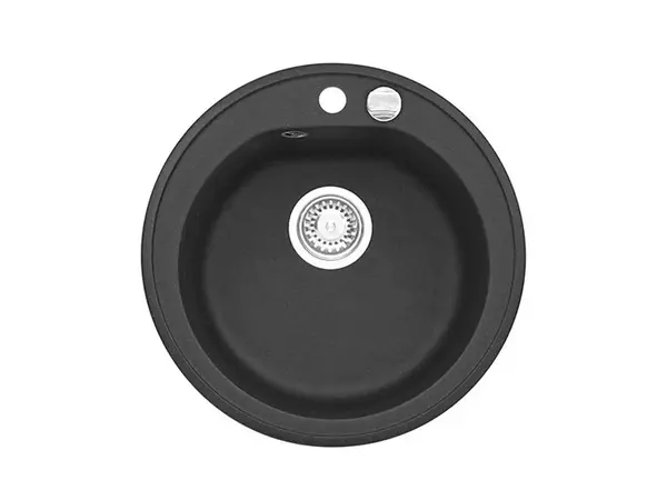 Alveus Niagara - Granitový drez, priemer 51 cm, s ovládaním odtoku, carbon 1076856