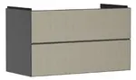 Hansgrohe Xevolos E - Umyvadlová skříňka 98x58x48 cm, 2 zásuvky, matná šedá/bronz 54183390