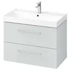 kielle Arkas I - Skříňka včetně umyvadla 80x57x44 cm, 2 zásuvky, šedá 50011S82