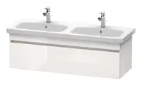 Duravit DuraStyle - Umyvadlová skříňka 40x123x45 cm, 1 zásuvka, lesklá bílá DS639802222