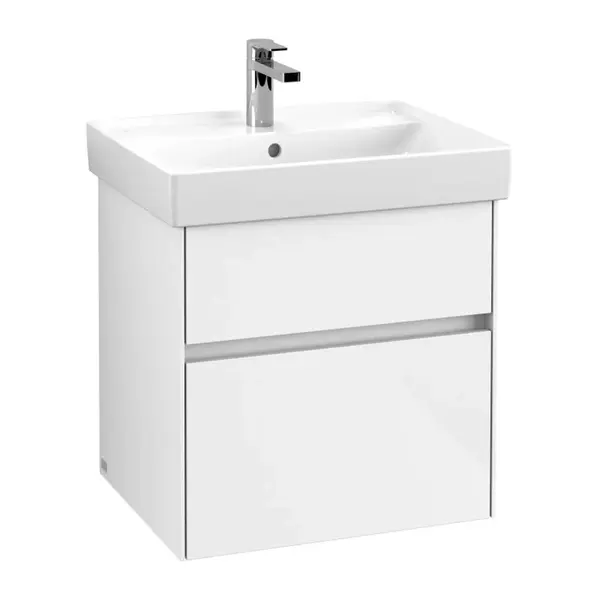 Villeroy & Boch Collaro - Umývadlová skrinka, 55x55x44 cm, 2 zásuvky, Glossy White C00800DH