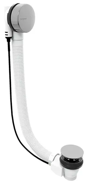 Polysan Príslušenstvo - Vaňová odtoková a prepadová súprava, dĺžka 60 cm, chróm 71850