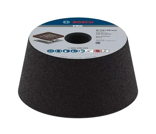 Bosch Príslušenstvo - Brúsny kužeľ na kov P36, 110/90x22,23 mm 1608600233