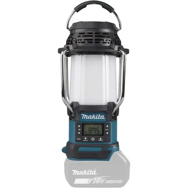 Makita - 18V AKU rádio na pracoviště s LED lampou 260 lm, bez baterie a nabíječky DMR055