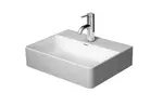 Duravit DuraSquare - Umývadielko 45x35 cm, bez prepadu, s otvorom na batériu, DuraCeram, WonderGliss, biela 07324500711