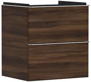 Hansgrohe Xelu Q - Umývadlová skrinka, 63x58x50 cm, 2 zásuvky, tmavý orech/chróm 54026000