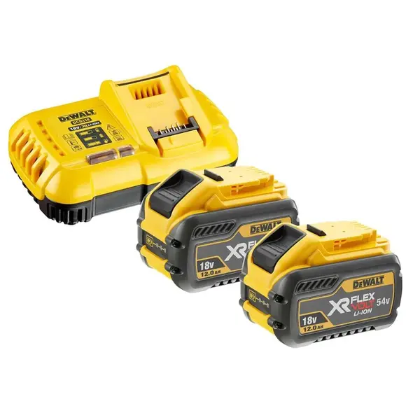 DeWALT Příslušenství - Sada 8A nabíječky a 2x aku 18/54 V XR FLEXVOLT 12,0 Ah DCB118Y2