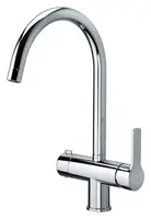 Paffoni West - Dřezová baterie s uzavíracím ventilem, chrom WS184CR