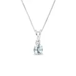 Akvamarínový náhrdelník z bieleho zlata s diamantom KLENOTA