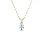 Náhrdelník zo žltého zlata s oválnym akvamarínom KLENOTA