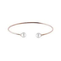 Nasadzovací náramok z ružového zlata s perlami KLENOTA