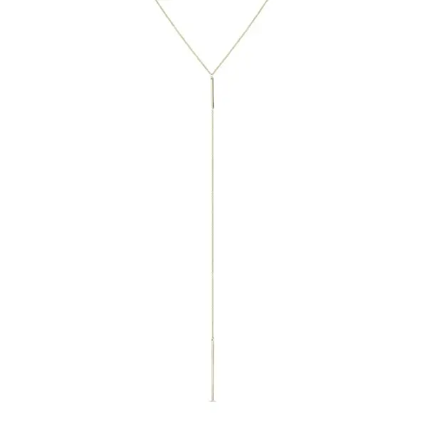 Zlatý náhrdelník s visiacou retiazkou a tyčinkami KLENOTA