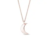 Prívesok v tvare mesiaca z ružového zlata KLENOTA