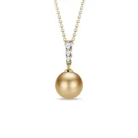 Zlatý náhrdelník s perlou jižního Pacifiku a diamanty KLENOTA