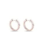 Zlaté kruhové náušnice s diamantom KLENOTA