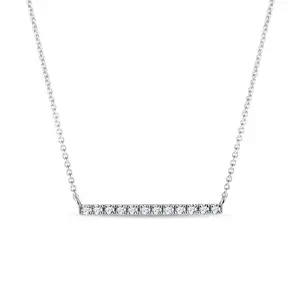 Náhrdelník s diamantovou tyčinkou v bílém zlatě KLENOTA