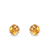 Náušnice pecky ze žlutého zlata s Madeira citríny KLENOTA