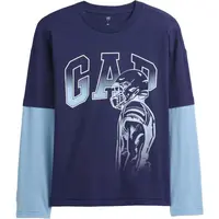 GAP V-LS ELV GRAPHIC TEE Detské tričko, tmavo modrá, veľkosť