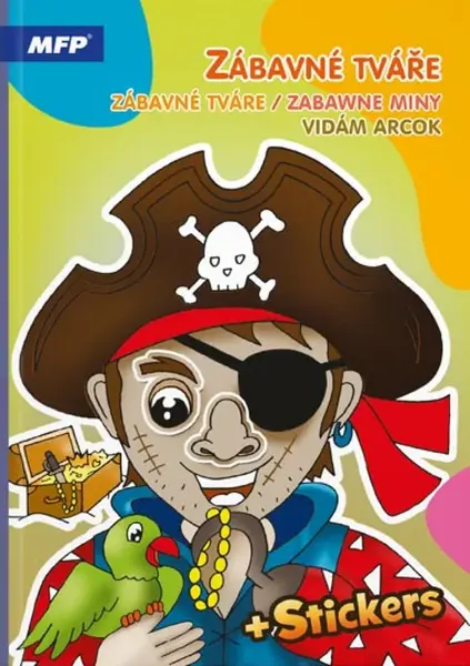 Omalovánky se samolepkami Zábavné tváře