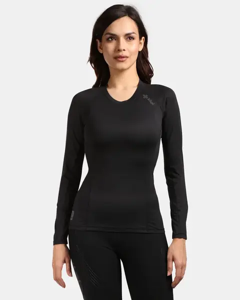 Dámské funkční triko s dlouhým rukávem kilpi spoleto-w černá 38