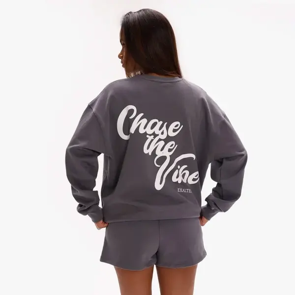 Dámská oversized mikina exalted off-duty tmavě šedá s