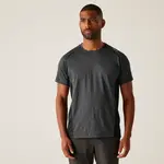 Pánské funkční tričko regatta corballis ii šedá/černá s