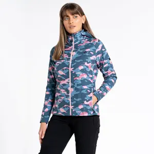 Dámská softshellová bunda dare2b far out modrošedá/růžová 34