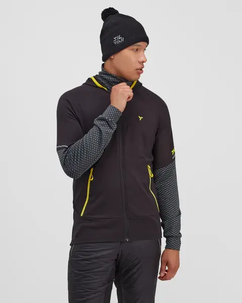 Pánská prodyšná mikina silvini artico černá/šedá m