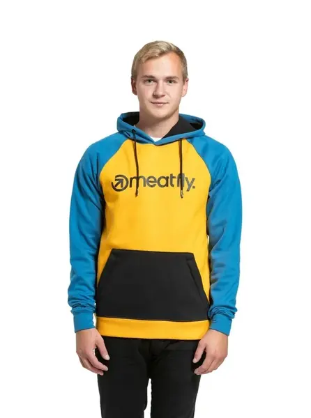 Meatfly pánská technická mikina Gravel Sunflower / Blue | Modrá | Velikost L