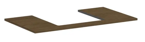 Hansgrohe Xilesa E - Doska pod umývadlo, 98x55 cm, výrez uprostred, kašmírový dub 54270550