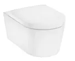 Hansgrohe EluPura S - Závesné WC s doskou SoftClose, Rimless, AquaHelix Flush, HygieneEffect, EcoSmart, biela 62055450
