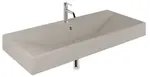 Kludi Resa - Umývadlo 121x51 cm, s prepadom, s otvorom na batériu, matná pieskovo sivá 59WW121O2