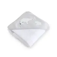 bonjourbébé detská bavlnená osuška s kapucňou 100x100cm Polaris Grey