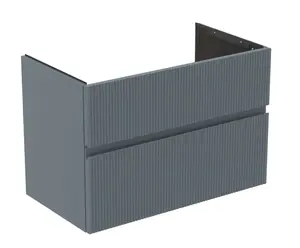 Ideal Standard Finesse - Umývadlová skrinka, 80x44x55 cm, 2 zásuvky, Ribbed Matt ashblue E3387UQ