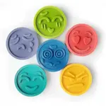 Puzzle, senzorické tvary - smajlíci, 6ks