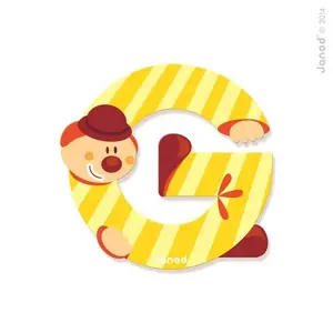 Janod Dřevěné písmenko G lepicí 9 cm