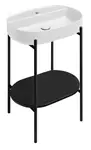 Sapho Puno - Podstavec s umyvadlem, černá/bílá SKA590-2-01
