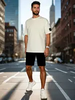 Komplet męski biały Dstreet