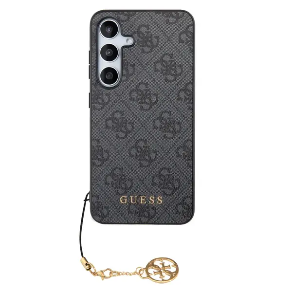 Zadní kryt Guess 4G Charms pro Samsung Galaxy S24, šedá