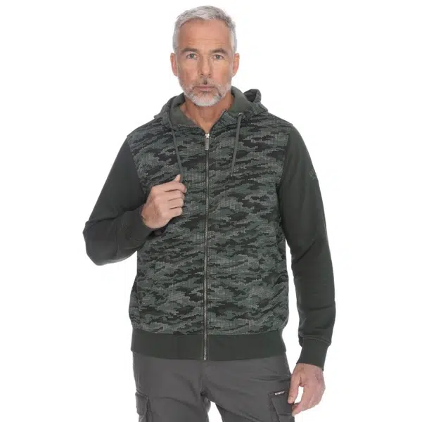 Bushman Pánska mikina Jeff, tmavá khaki S