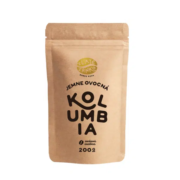 Káva Zlaté Zrnko - Kolumbia - &quot;JEMNE OVOCNÁ&quot; 200g