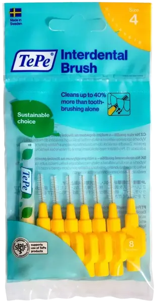 TEPE Mezizubní kartáčky žluté 0,7 mm 8 ks