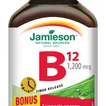 JAMIESON Vitamín B12 methylkobalamin 1200μg s postupným uvolňováním 80 tablet
