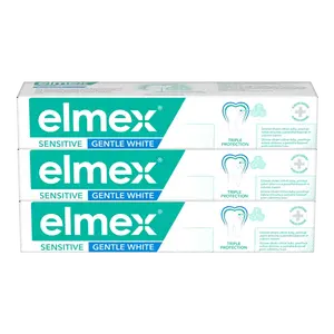 ELMEX Sensitive Gentle White zubní pasta pro citlivé zuby 3 x 75 ml